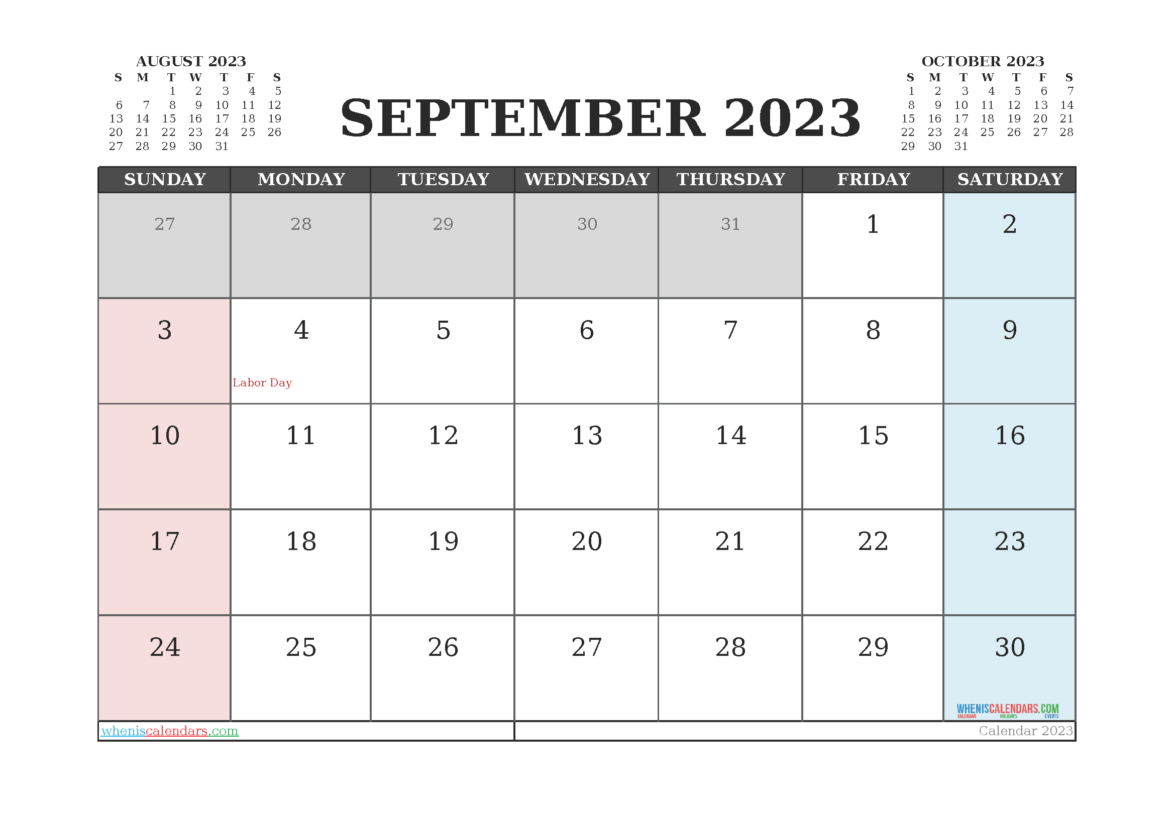 Editable Printable September 2023 Calendar