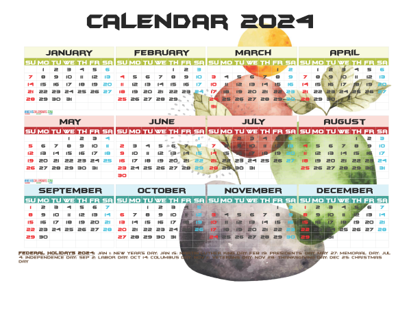 2024 Calendar With Holidays Wa New The Best Incredible - Printable ...