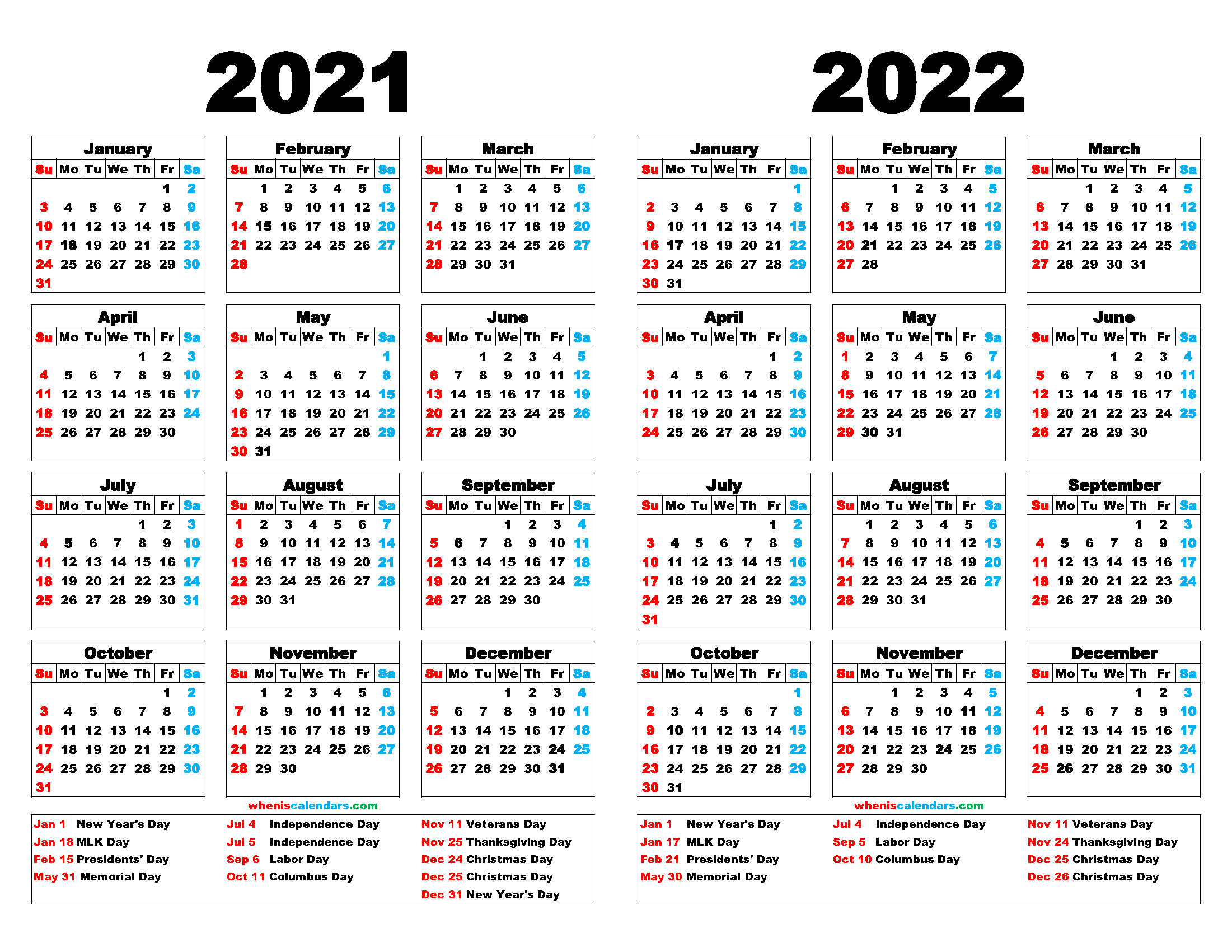 Printable Saturdays Of 201 And 2021 Ten Free Printable Calendar 2021