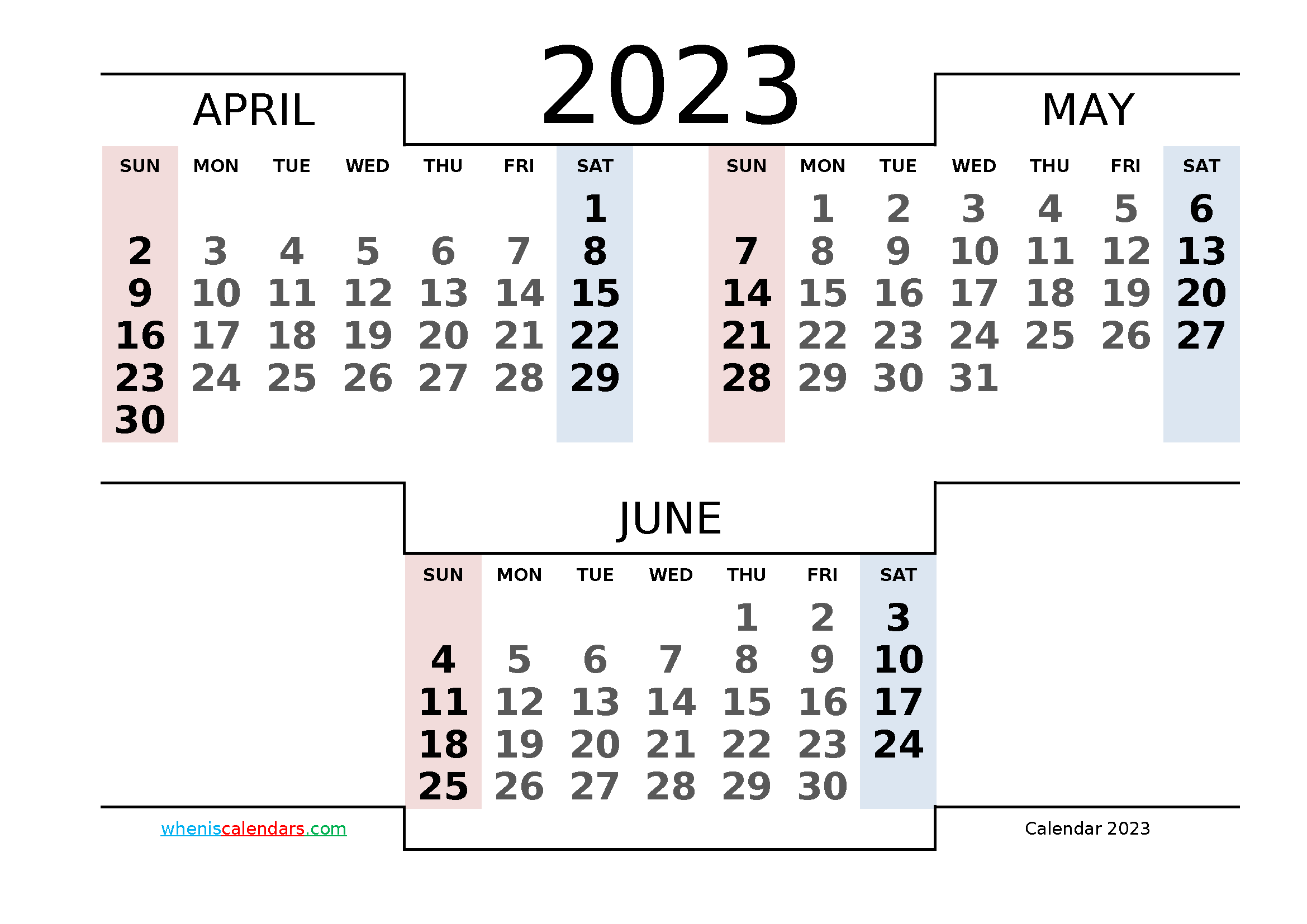 3 Month Calendar Printable 2023 Printable Blank World