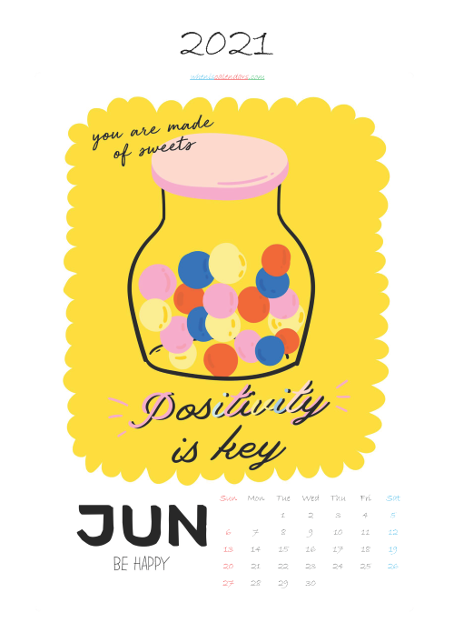 June 2021 Calendar Printable for Kids