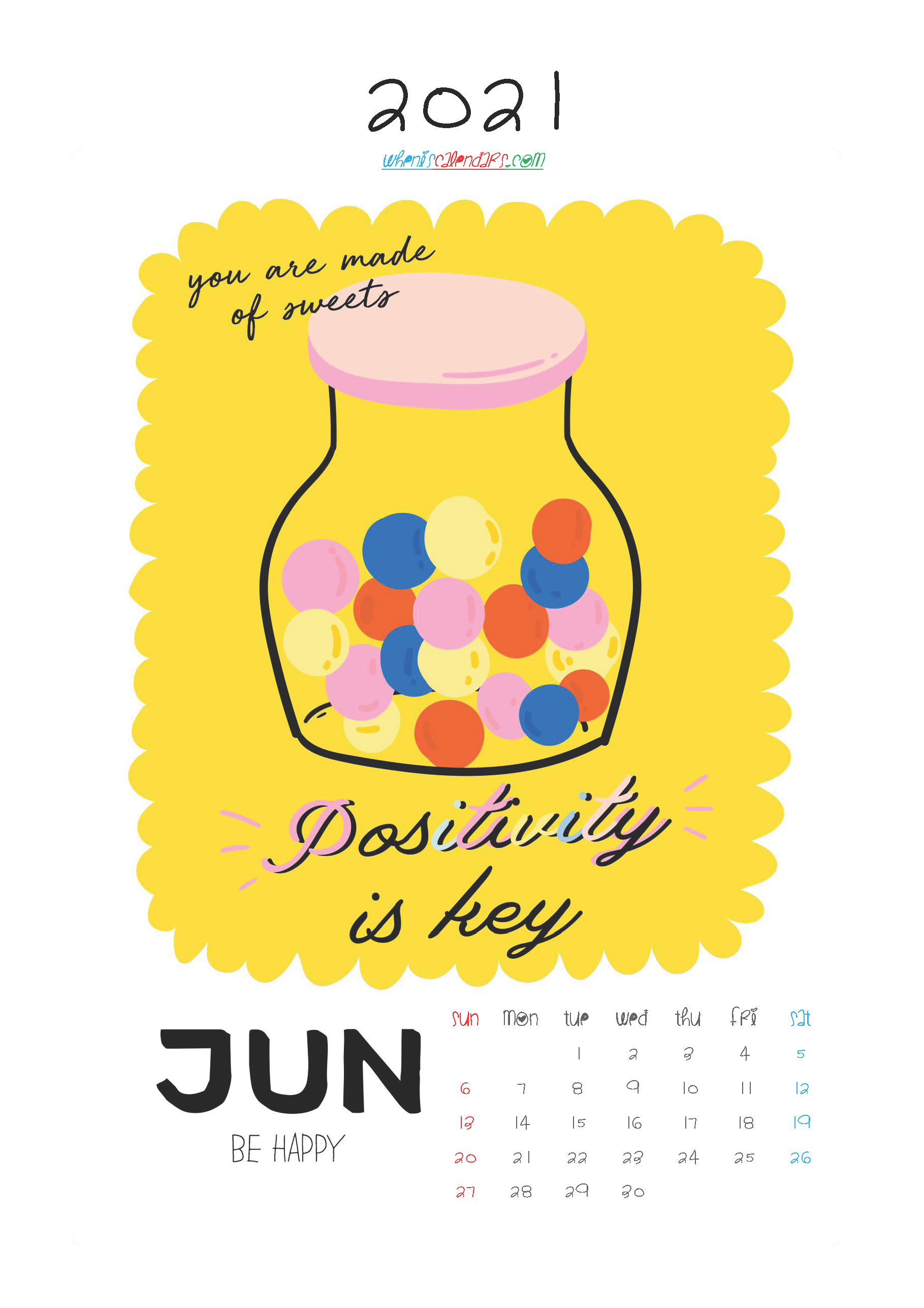 View Cute Monthly Calendar Printable June 2021 Pictures