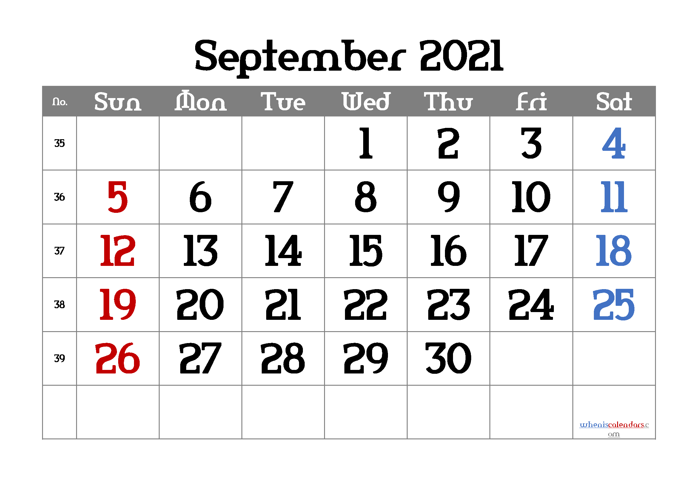 free printable september 2021 calendar with holidays