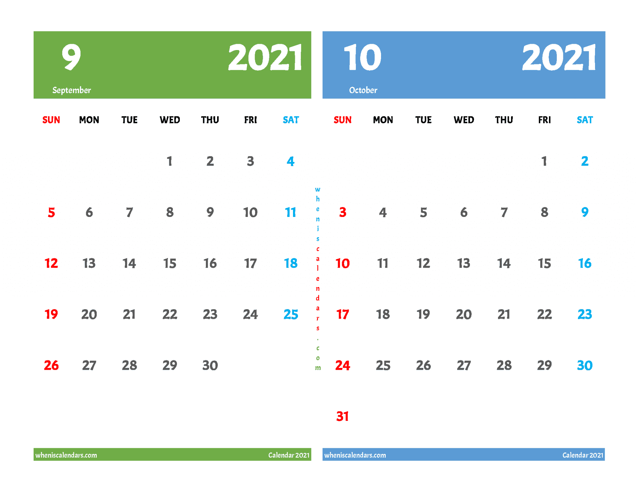 August September October 2025 Calendar
