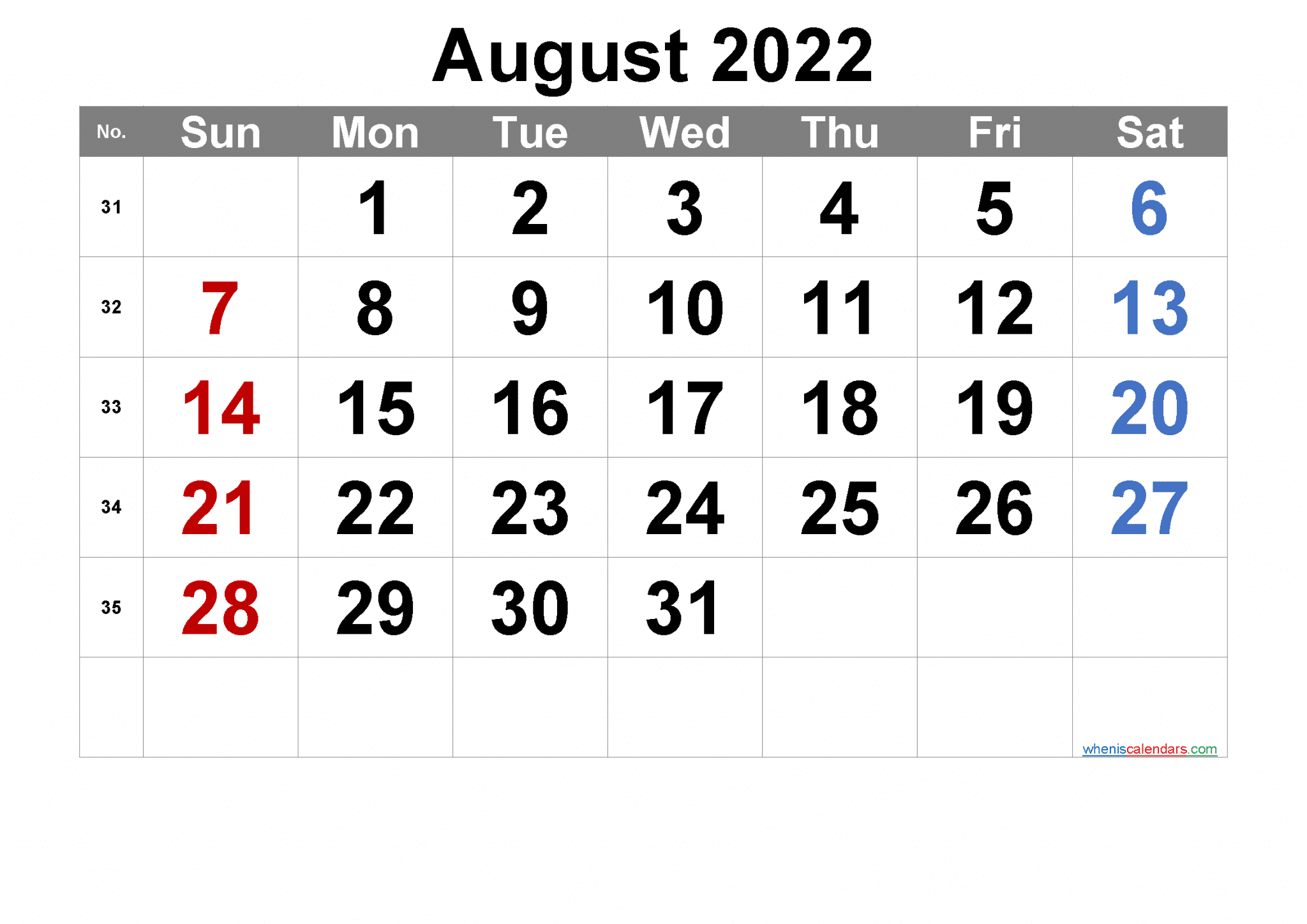 august 2022 calendar free printable calendar templates august 2022