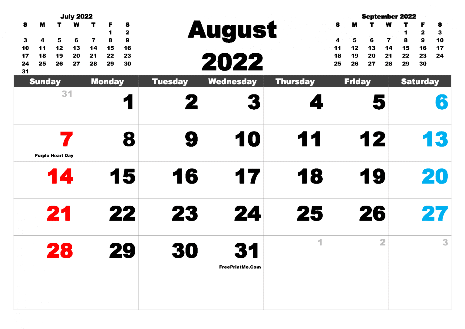 August 2022 Calendar Printable Pdf Printable World Holiday