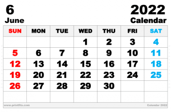 Free Printable June 2022 Calendar Ledger Paper Size