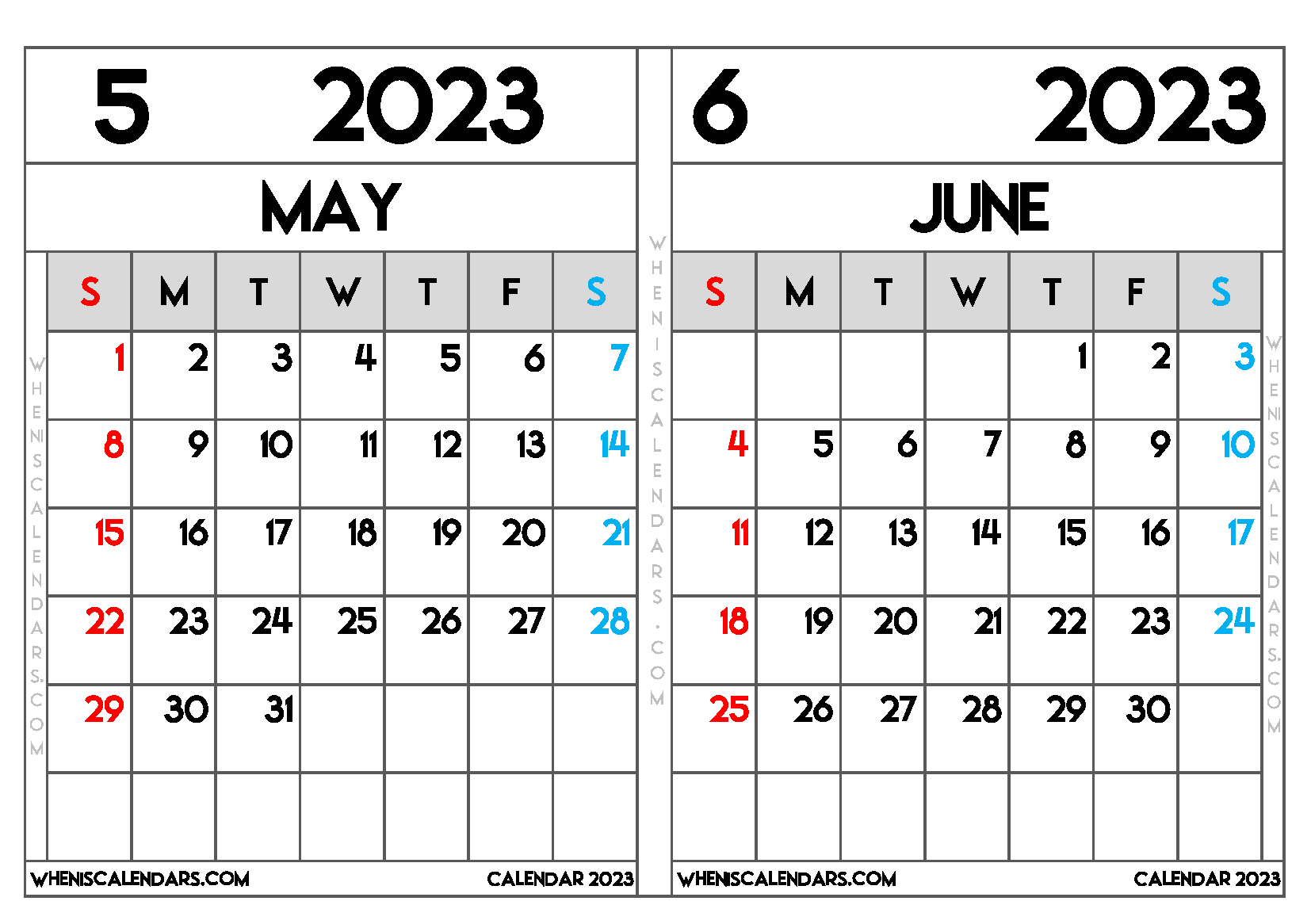 May Calender 2023