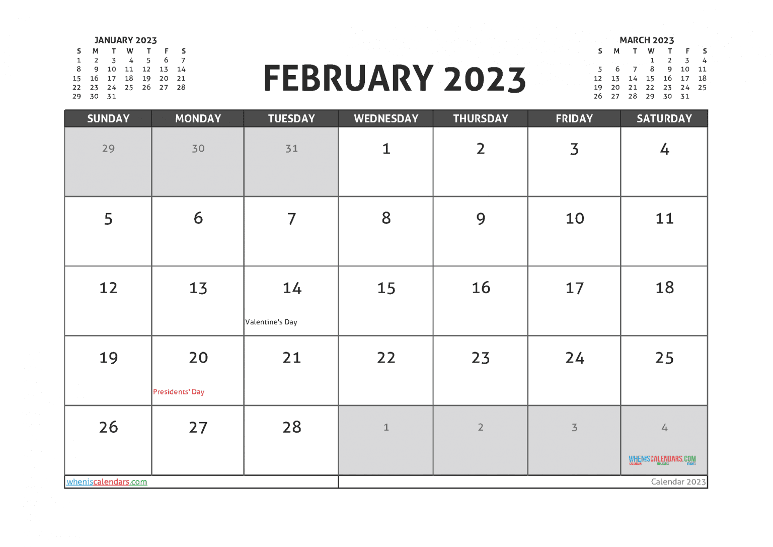 Free Printable Calendar 2023 With Holidays March
