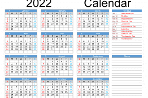 Free Printable 2023 Calendar with Holidays PDF in Landscape and Portrait
