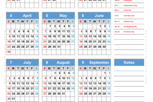 free printable 2023 yearly calendar with holidays pdf in A4 portrait