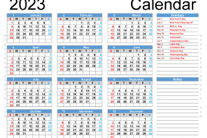 free printable calendar 2023