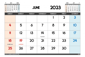 Free Printable 2023 Monthly Calendar with Holidays