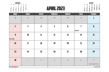 April 2023 Printable Calendar Free