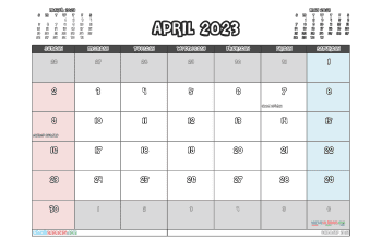 Free Printable April 2023 Calendar