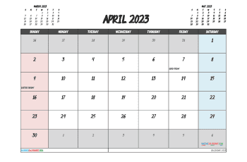 Free April Calendar 2023 Printable