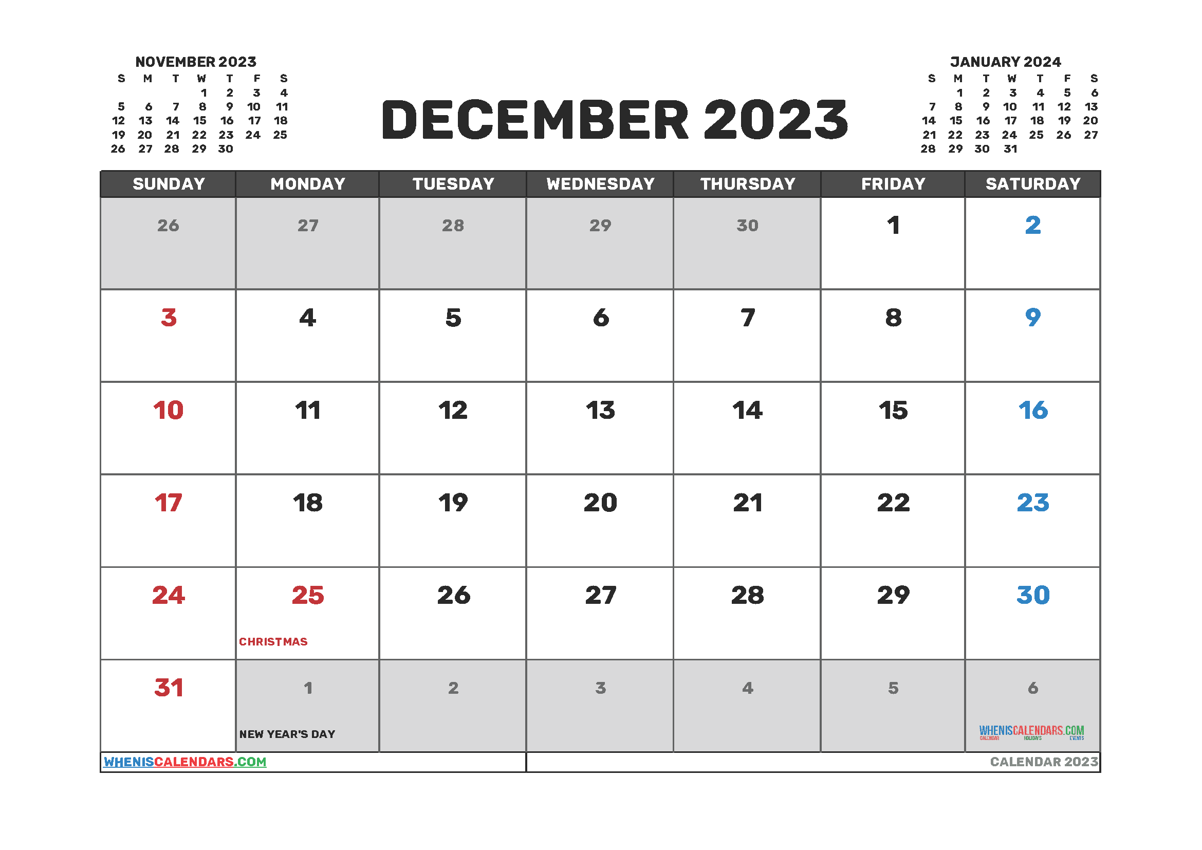 Download 12 month calendar template 2023 A4 23O170
