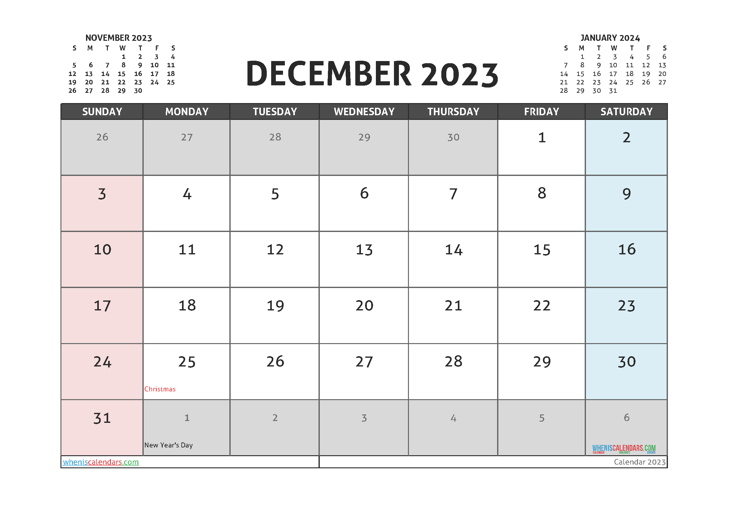 Download printable desk calendar 2023 A4 23O192