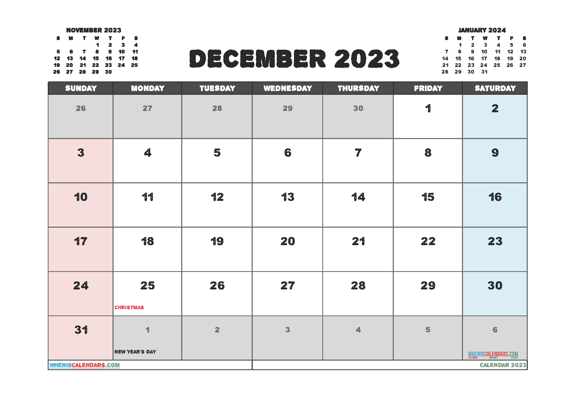 Download 2023 desk calendar printable A4 23O193