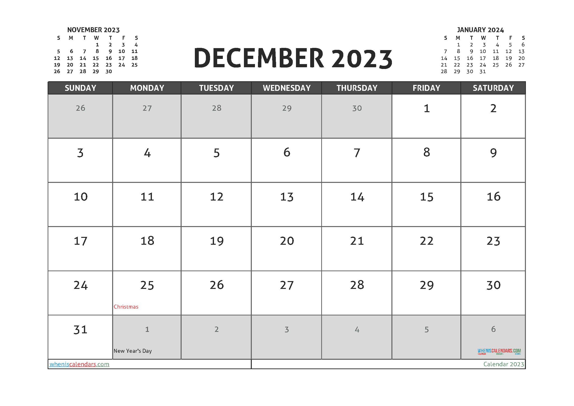 Download year planner printable 2023 A4 23O535