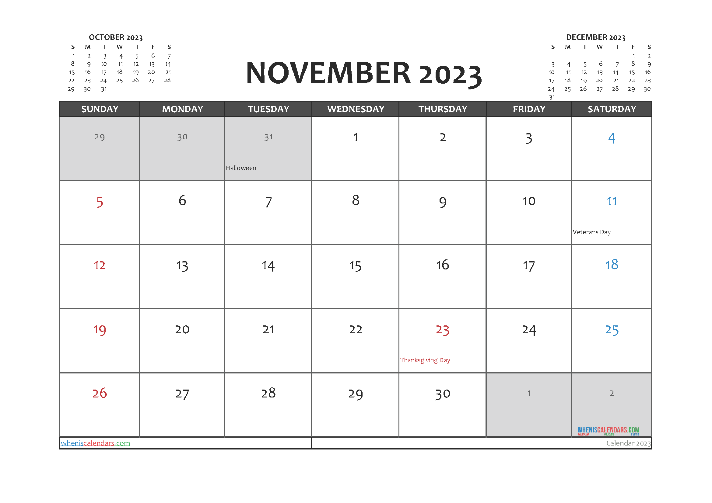 Download 2023 yearly calendars to print out free A4 23O1856
