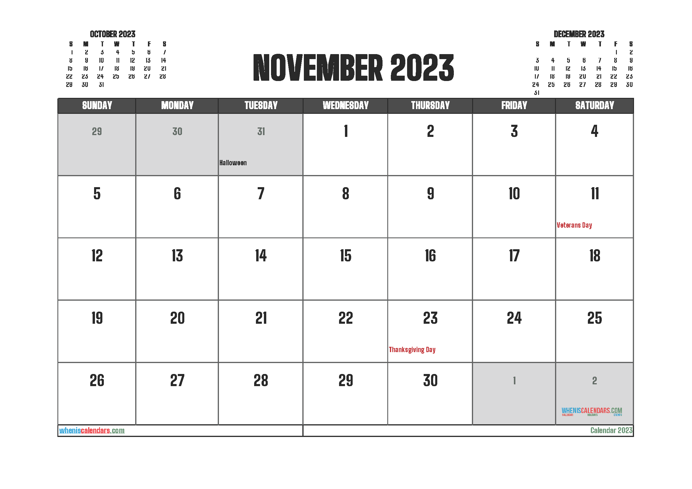 Download printable jewish calendar 2023 A4 23O702