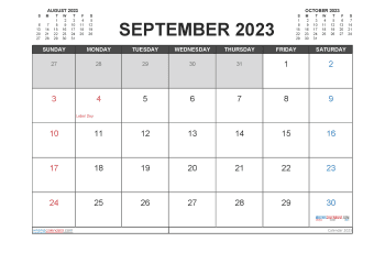 September 2023 Calendar Free Printable