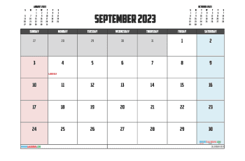 September 2023 Printable Calendar Free