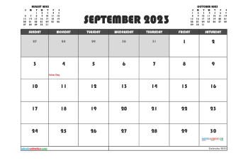 Free September 2023 Calendar Printable