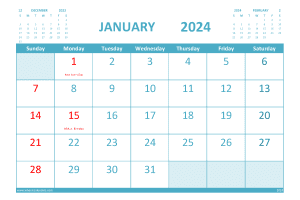 Free Printable Calendar 2024 and Upcoming Years