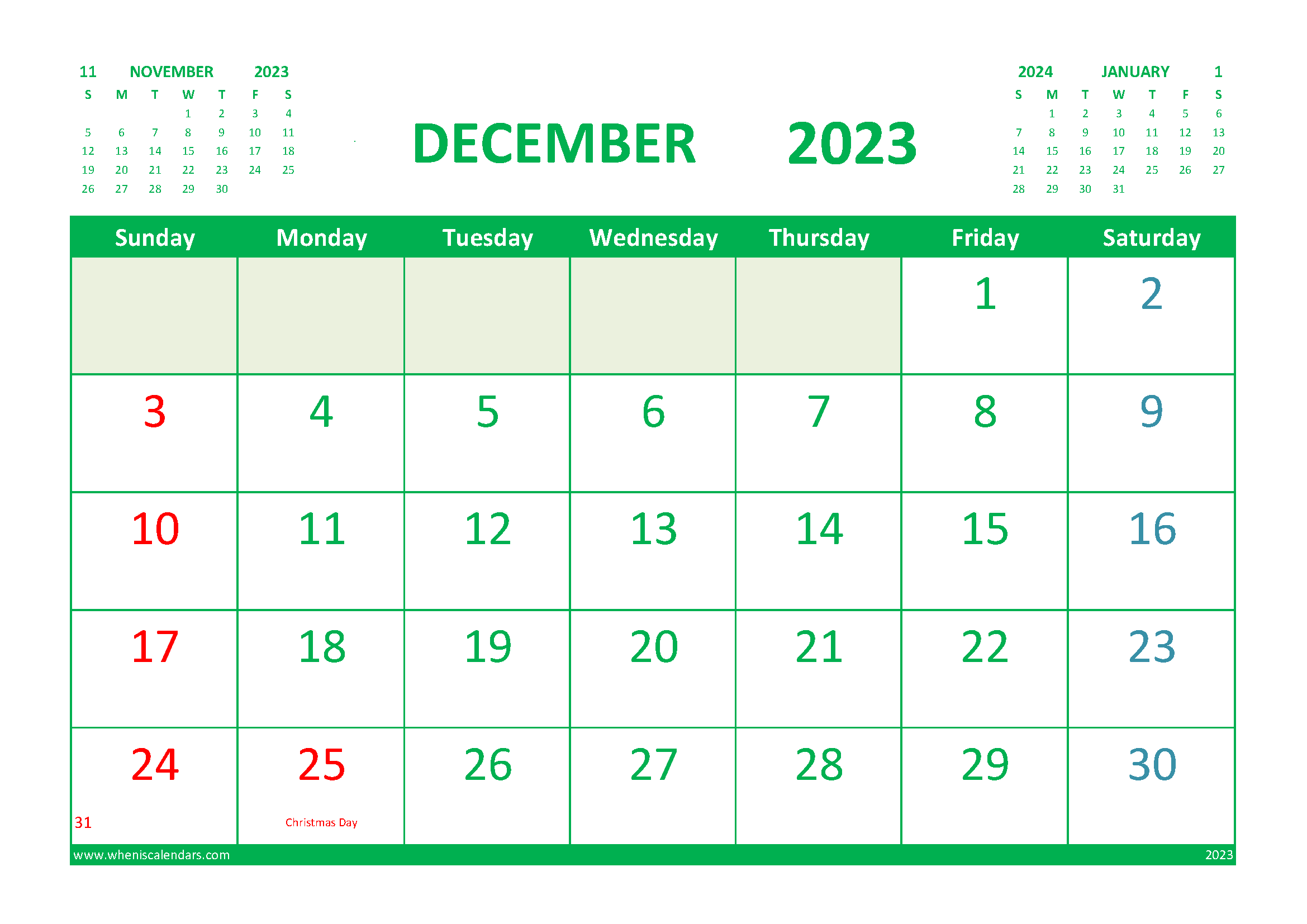 Download editable printable calendar 2023 A4 23O296
