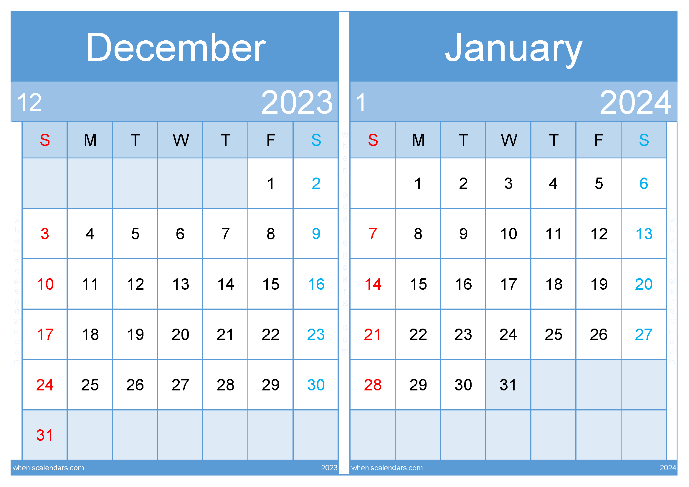 December 2023 January 2024 calendar pdf DJ232009
