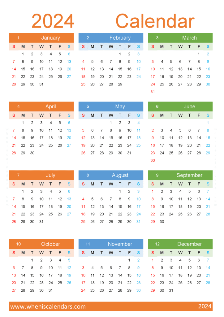 Download papertraildesign 2024 calendar A4 Vertical (O4Y120)