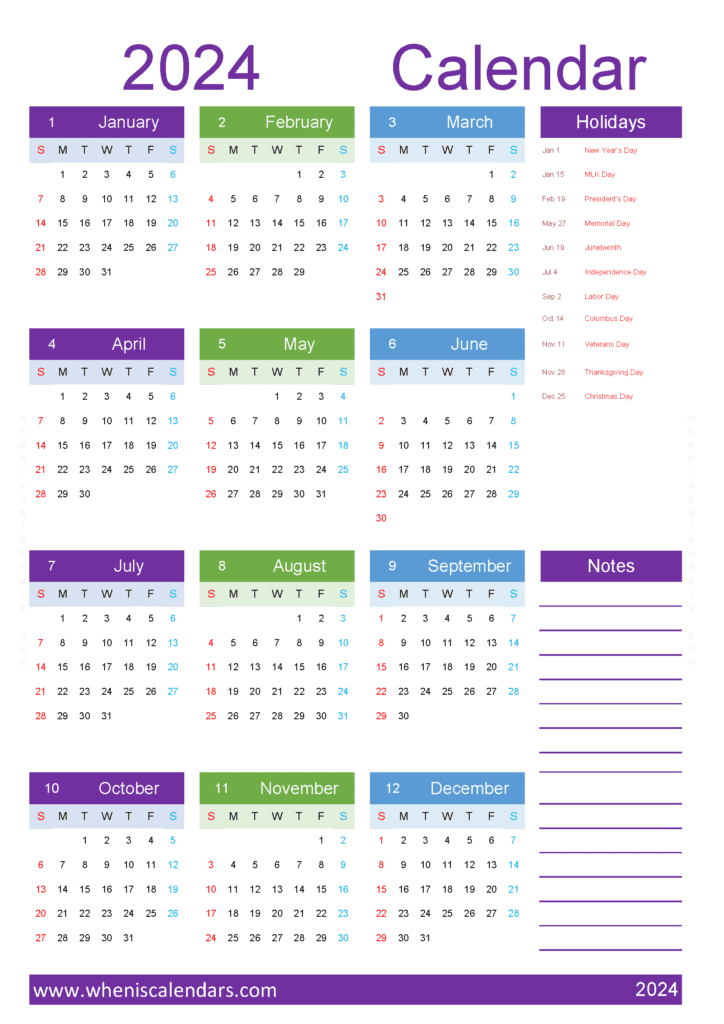Download blank calendar pdf A4 Vertical (O4Y040)