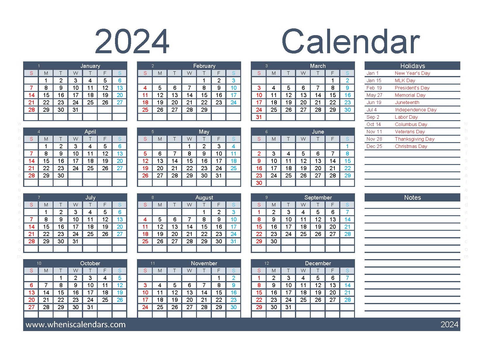 Download 2024 monthly calendar pdf A5 O24Y236