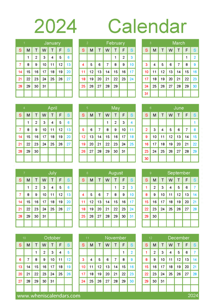 Download free printable calendar com 2024 A5 Vertical (O4Y165)