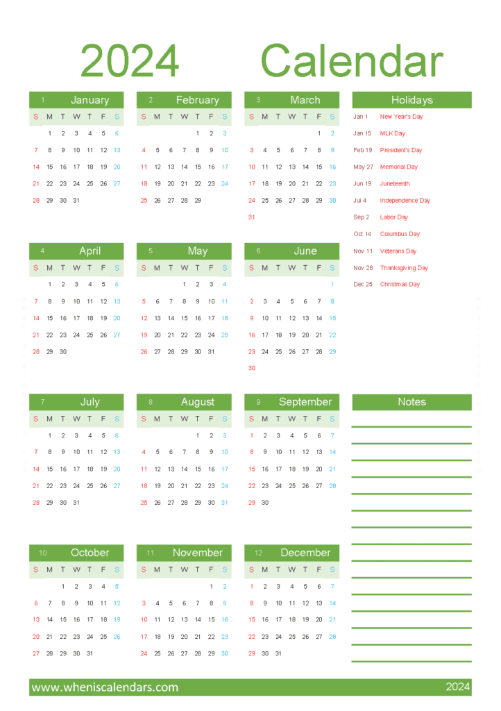 Download printable 2024 calendar by month A5 Vertical (O4Y078)