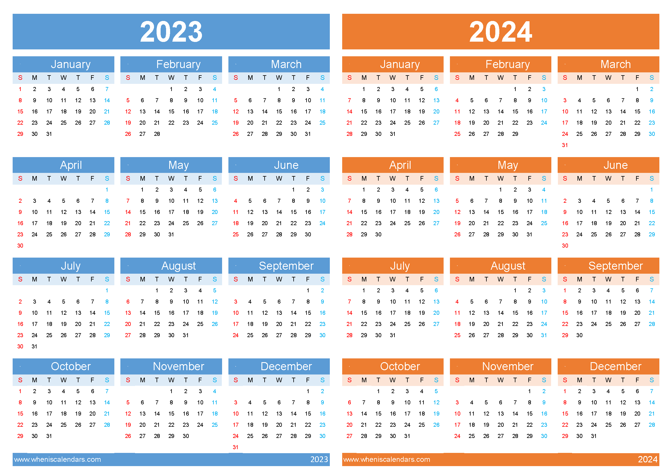 2023 2024 calendar template 34Y01