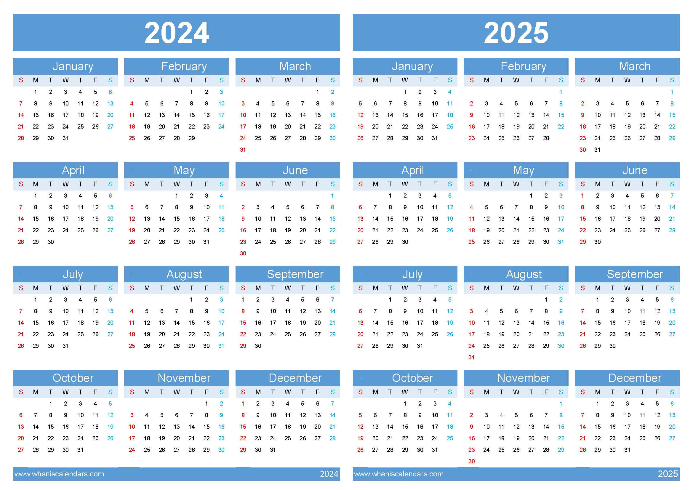 calendar 2024 2025 excel 45Y07