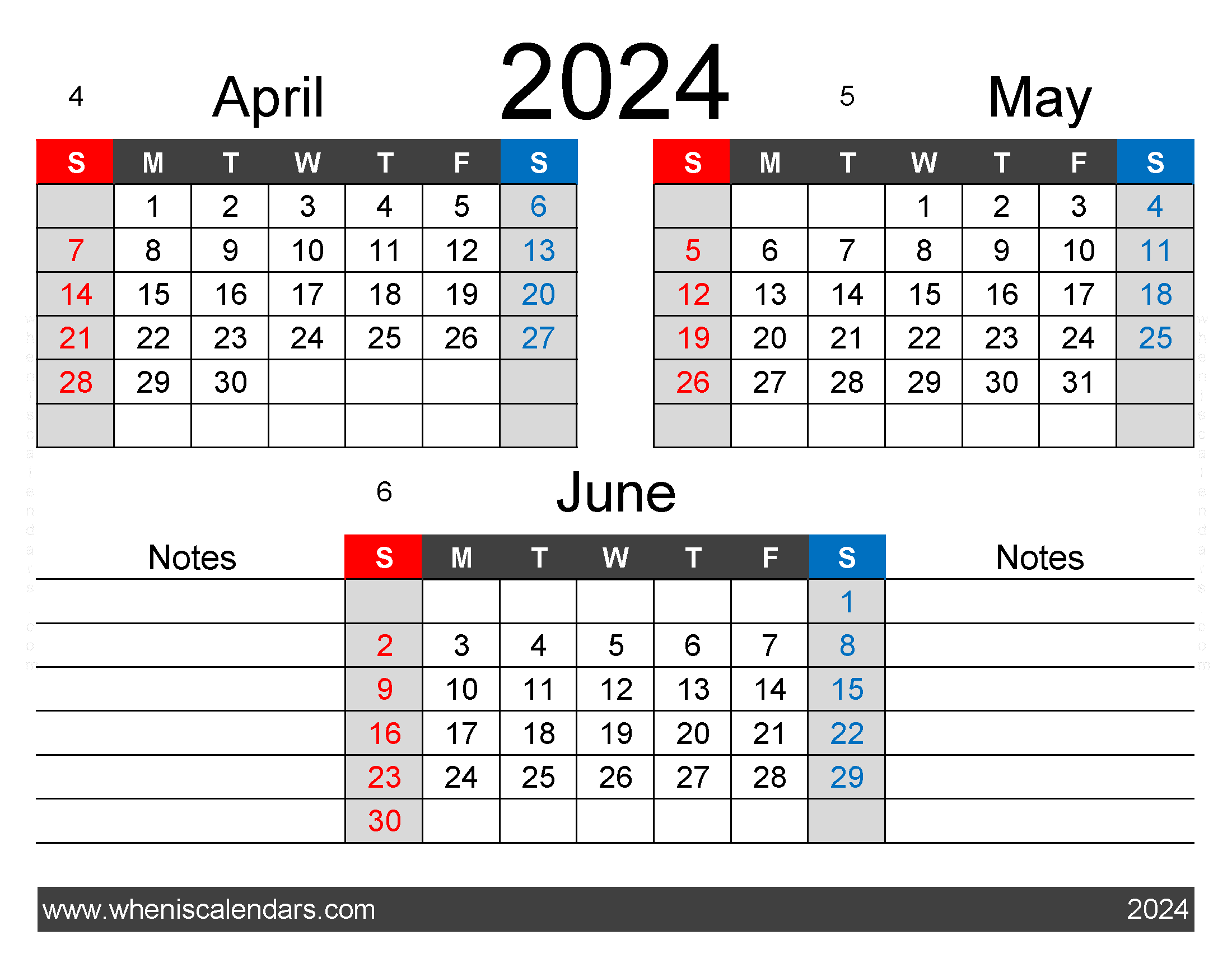 Download Apr May Jun Calendar 2024 AMJ422