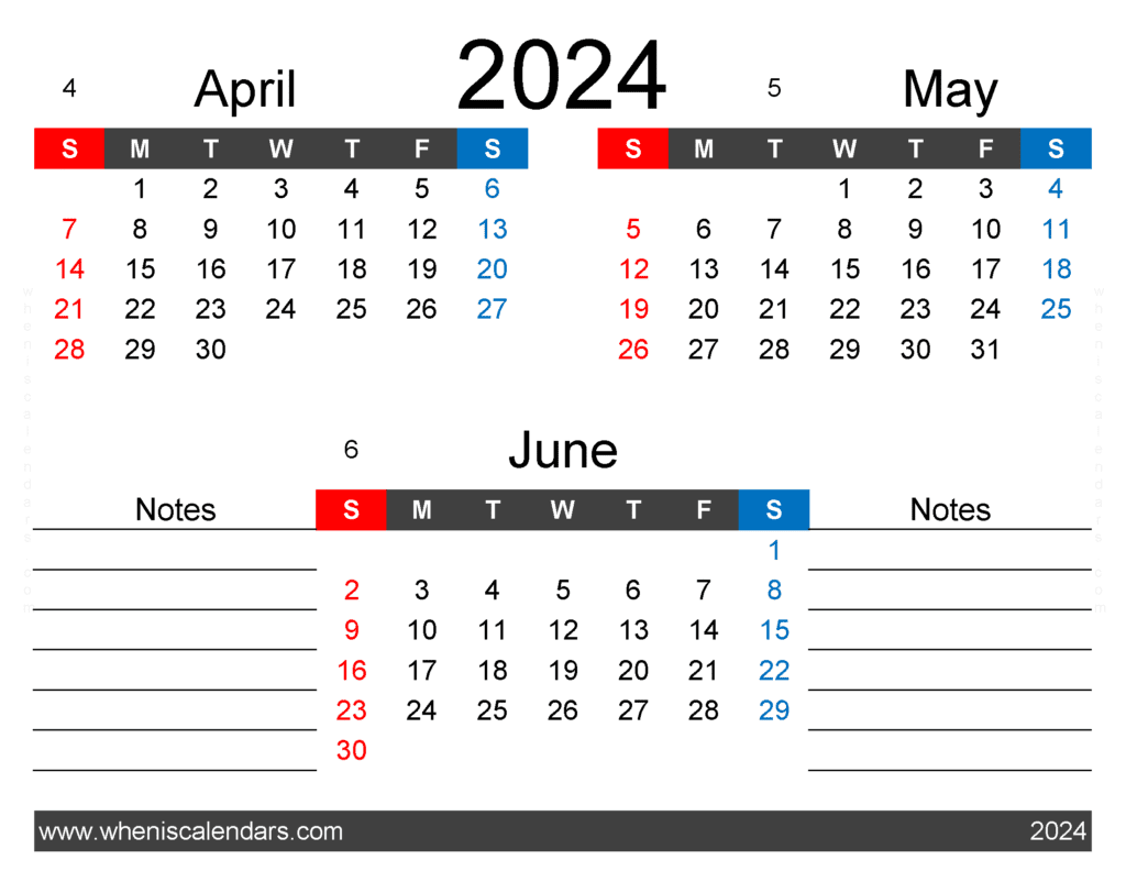 Download Calendar 2024 Apr May Jun AMJ423
