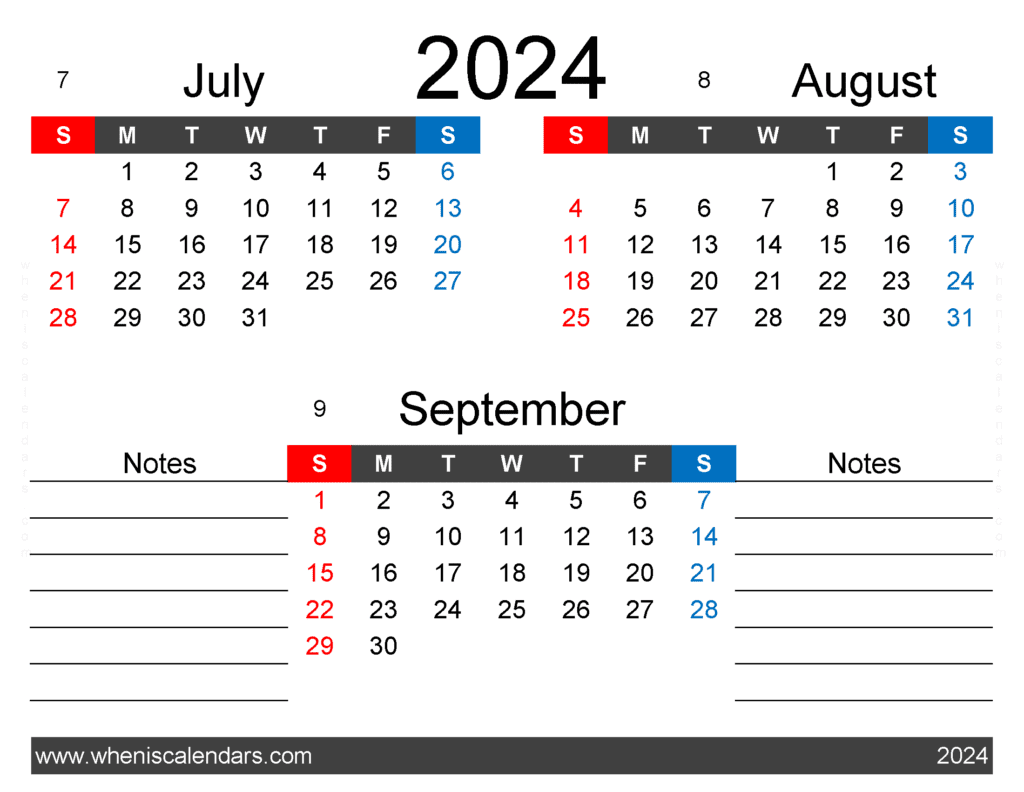 Download calendar 2024 Jul Aug Sept JAS423