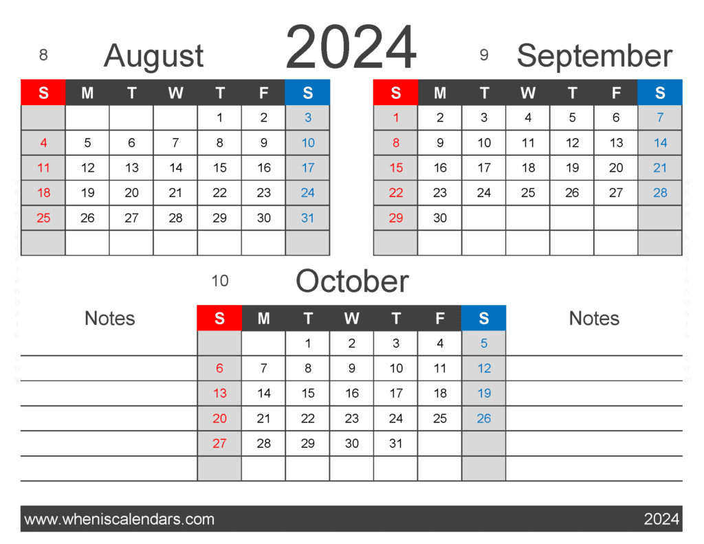 Download Aug Sept Oct Calendar 2024 ASO422