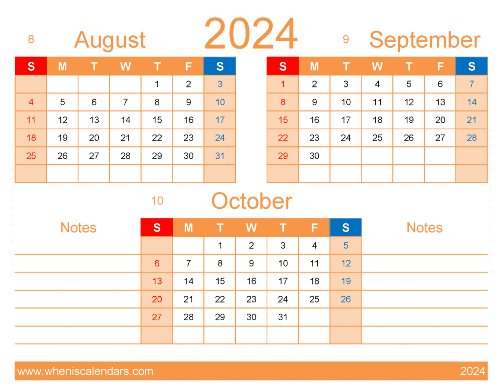 Download Calendar Aug Sept Oct 2024 ASO426