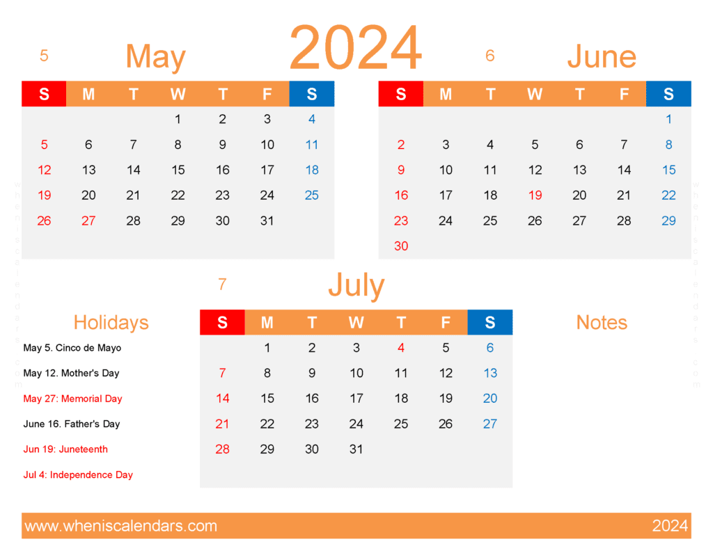 Download May June July Calendar 2024 MJJ408