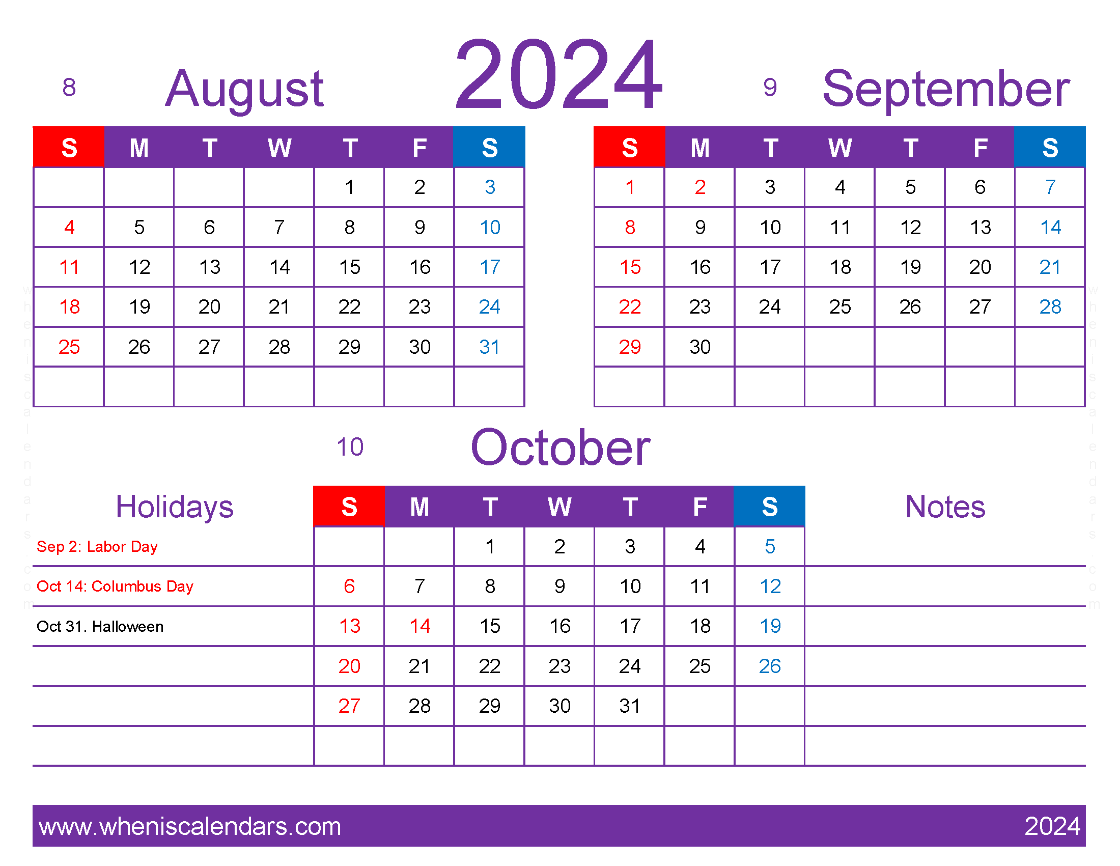 Download Calendar Aug Sept October 2024 ASO413