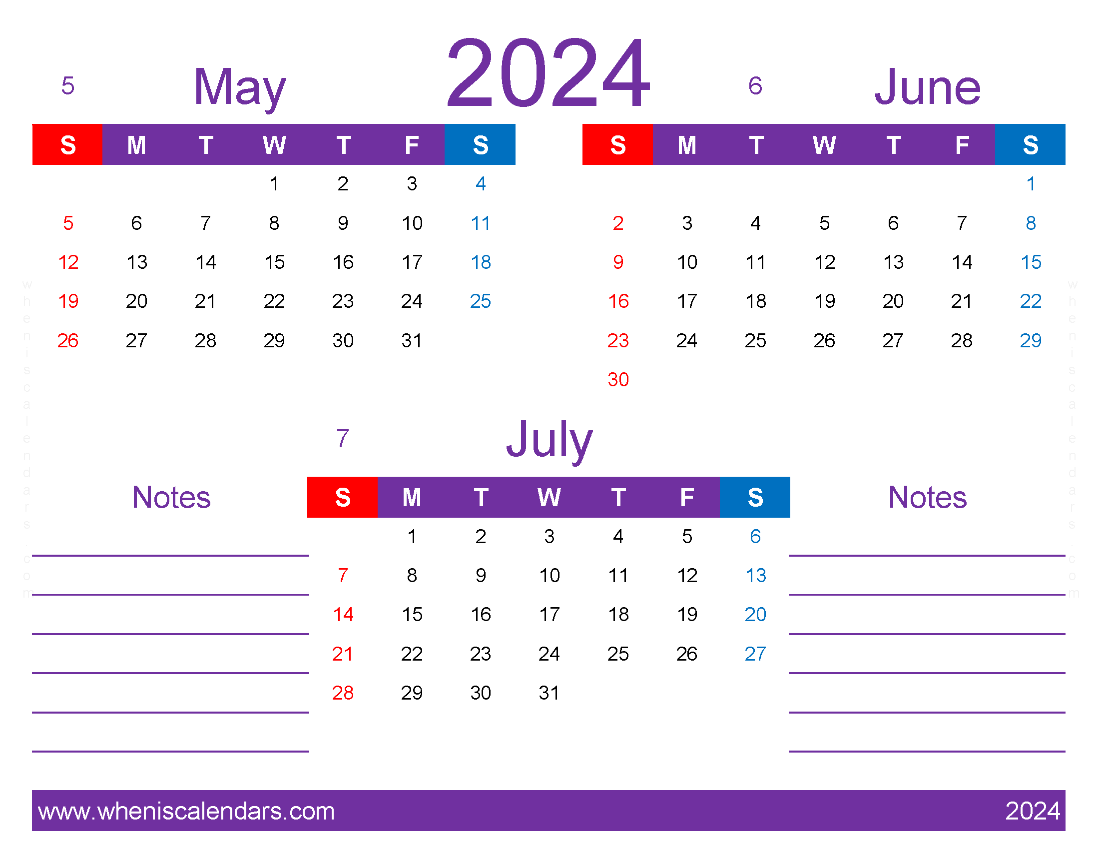 Download May Jun Jul 2024 Calendar printable MJJ435