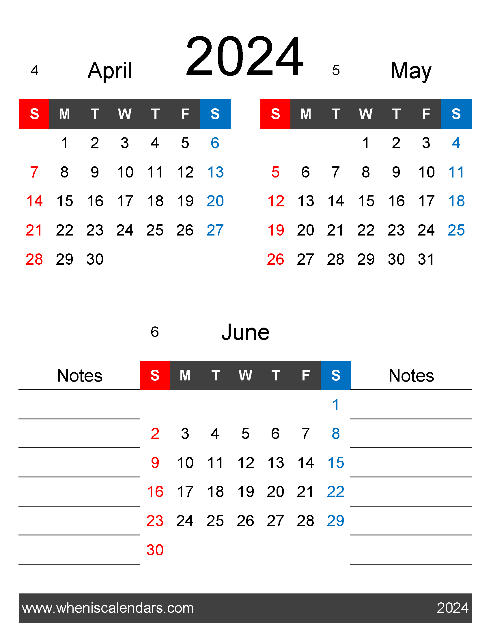 Download Calendar 2024 Apr May Jun AMJ463