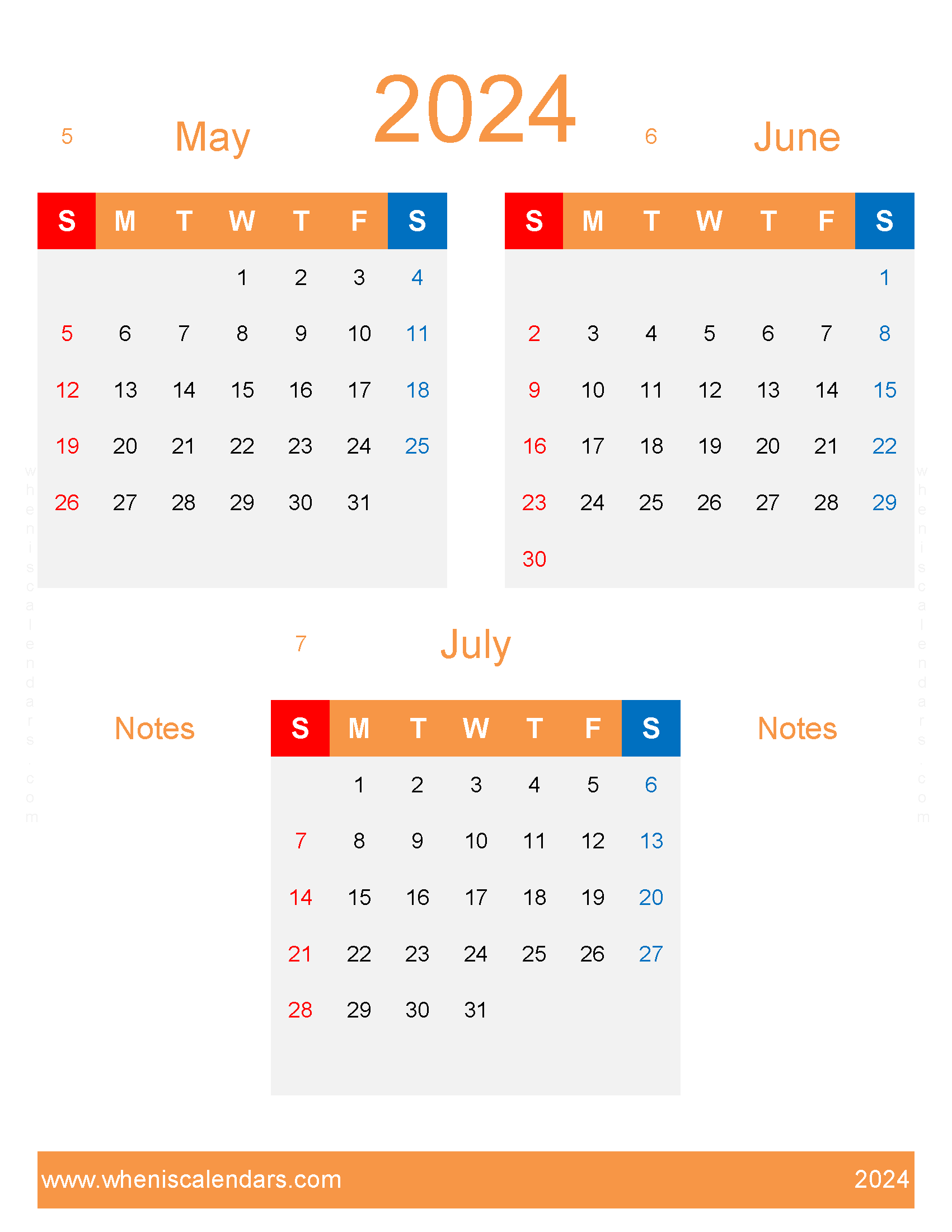 Download May July Calendar 2024 MJJ468