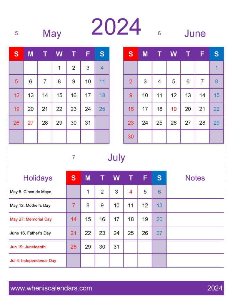 Download May Jun July Calendar 2024 MJJ454